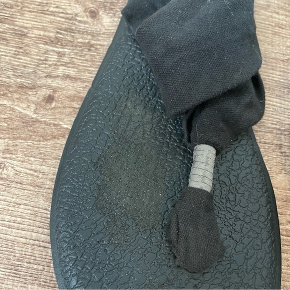 Sanuk Women's Yoga Sling Black and White Size 10 - Picture 4 of 5